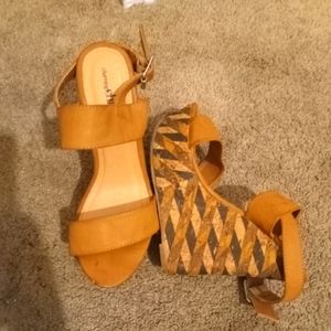 Brown Wedge Sandals